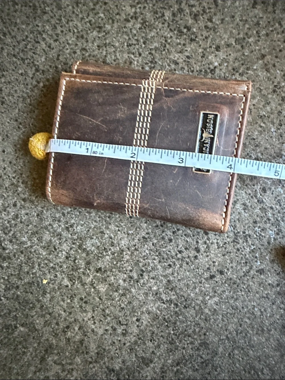 American Bison Leather Trifold Wallet